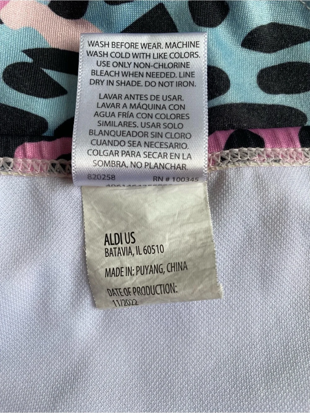 Lily & Dan Girls' Multicolor Animal Print Bikini Set Size L